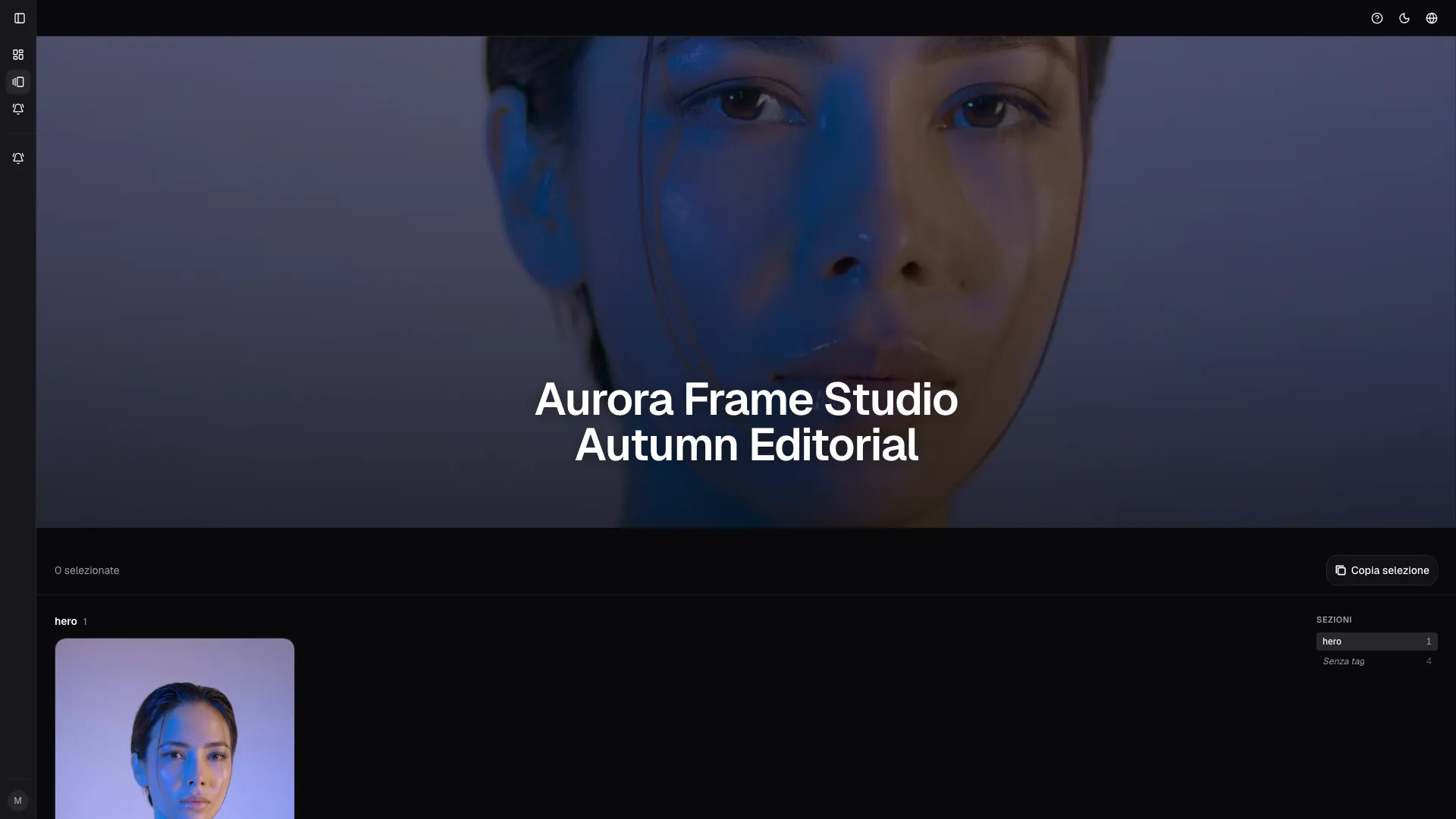 L'area di review tiene insieme griglia, commenti e controlli decisionali mentre scorri il set.